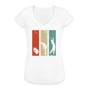Golf Golfer Golfplatz Geschenk Golfschläger Lustig - Frauen Vintage T-Shirt - Weiß - Vorne