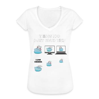 Kreuzfahrt - Frauen Vintage T-Shirt - Weiß - Vorne
