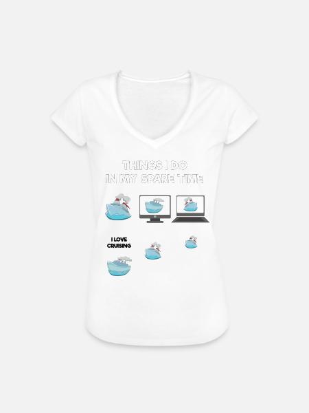 Kreuzfahrt - Frauen Vintage T-Shirt - Weiß