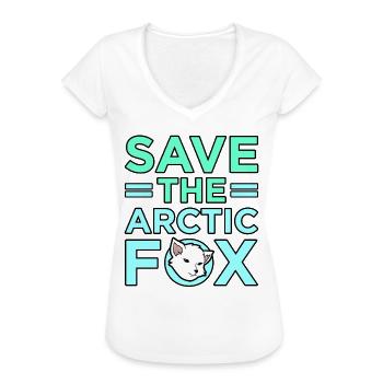 Polarfuchs - Frauen Vintage T-Shirt - Weiß - Vorne