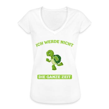 Ich Werde Nicht Aufgeben Marathon Schildkröte - Frauen Vintage T-Shirt - Weiß - Vorne