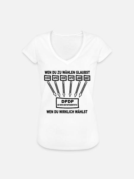 Wählen oder nicht wählen Politik - Frauen Vintage T-Shirt - Weiß