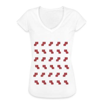 Weihnachtsstiefel ugly christmas sweater - Frauen Vintage T-Shirt - Weiß - Vorne