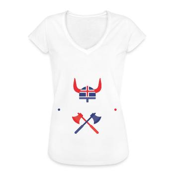 Island Wikinger Reykjavik Norden Eis und Kälte - Frauen Vintage T-Shirt - Weiß - Vorne