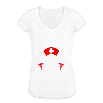 Krankenschwester Mutter lustiger Spruch Geschenk - Frauen Vintage T-Shirt - Weiß - Vorne