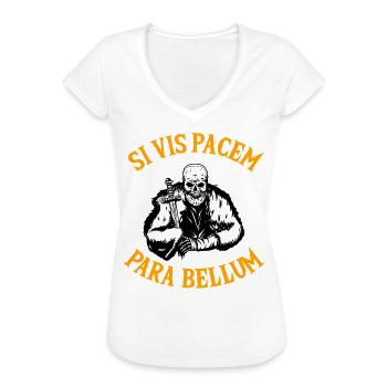 SI VIS Pacem Para Bellum - Frauen Vintage T-Shirt - Weiß - Vorne