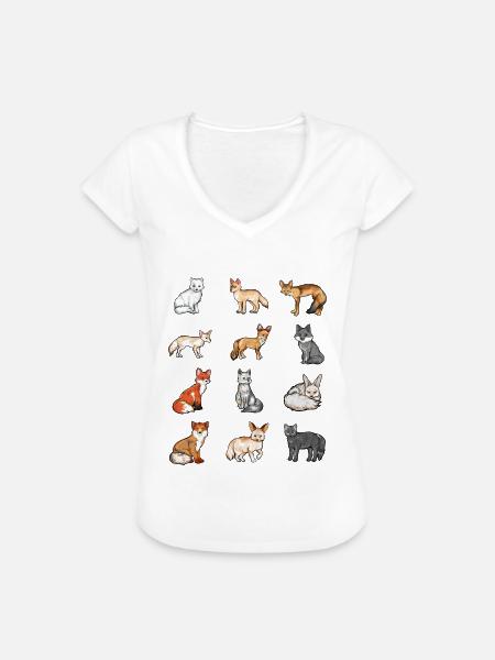 Verschiedene Fuchsarten - Welt der Füchse - Frauen Vintage T-Shirt - Weiß