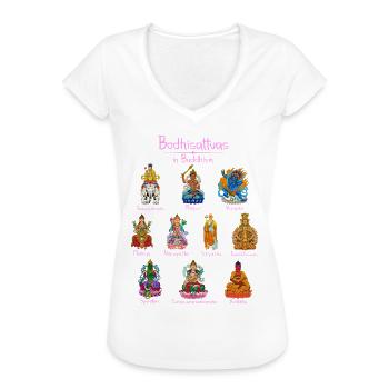 Bodhisattvas - Buddhismus - Frauen Vintage T-Shirt - Weiß - Vorne