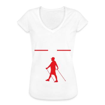 Nordic Walking - Frauen Vintage T-Shirt - Weiß - Vorne