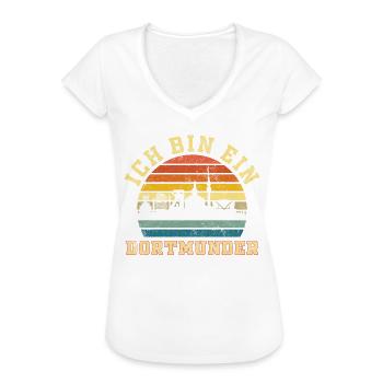 Dortmund - Ich bin ein Dortmunder Retro Style - Frauen Vintage T-Shirt - Weiß - Vorne