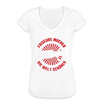 Friseur - Frauen Vintage T-Shirt - Weiß - Vorne