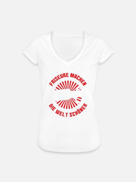 Friseur - Frauen Vintage T-Shirt - Weiß
