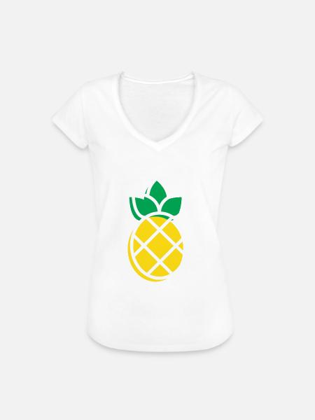 Ananas - Frauen Vintage T-Shirt - Weiß