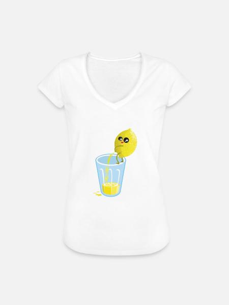 Zitrone pinkelt Limonade - Frauen Vintage T-Shirt - Weiß
