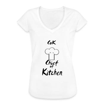 chef - T-shirt vintage Femme - blanc - Devant - Danielle (179cm)