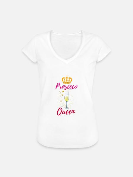 Prosecco-Königin - Frauen Vintage T-Shirt - Weiß