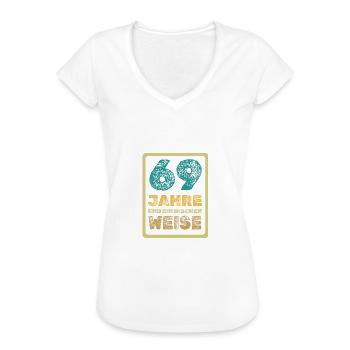 69 - Frauen Vintage T-Shirt - Weiß - Vorne