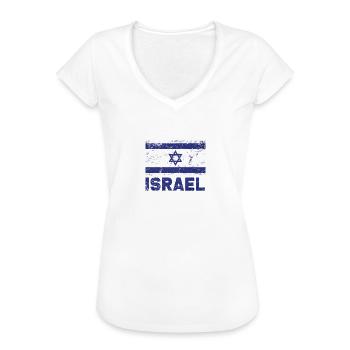 Israel Flagge - Frauen Vintage T-Shirt - Weiß - Vorne