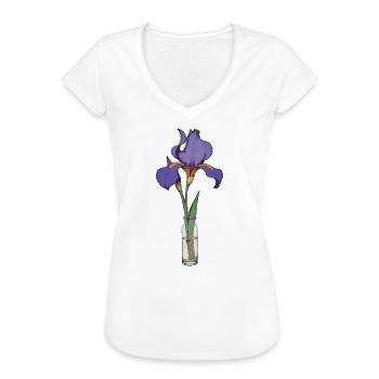 Schwertlilie - Frauen Vintage T-Shirt - Weiß - Vorne