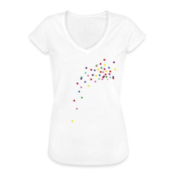 Tasche voll mit Konfetti - Frauen Vintage T-Shirt - Weiß - Vorne