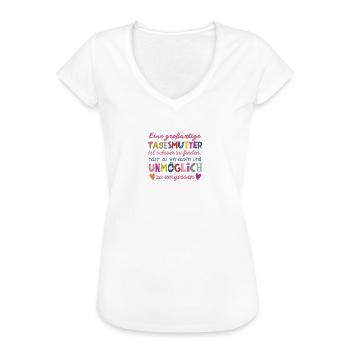 Großartige Tagesmutter - Frauen Vintage T-Shirt - Weiß - Vorne