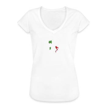 Italien - Italia Sole, Vino, Pasta, Pizza e Amore - Frauen Vintage T-Shirt - Weiß - Vorne