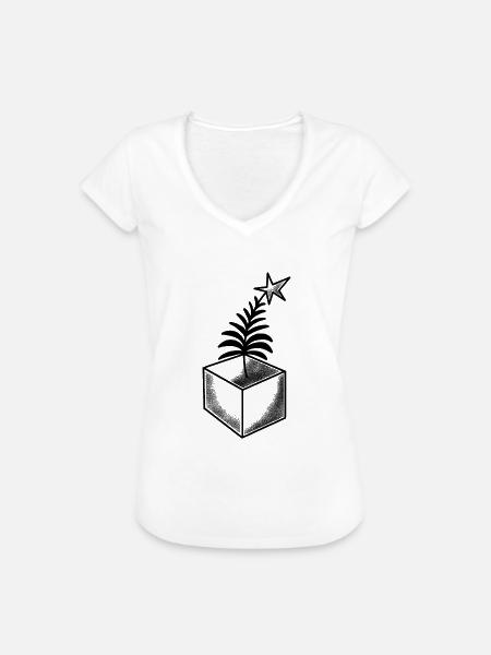 Hexen-Weihnachtsbox im Tat-Stil - Frauen Vintage T-Shirt - Weiß