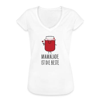 Mamas Marmelade - Frauen Vintage T-Shirt - Weiß - Vorne - Danielle (179cm)