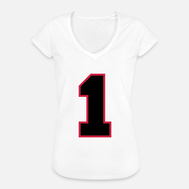 number1 - Women's Vintage T-Shirt - white