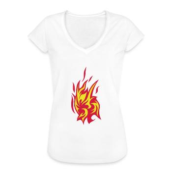 Flamme Flamme Flamme - Frauen Vintage T-Shirt - Weiß - Vorne