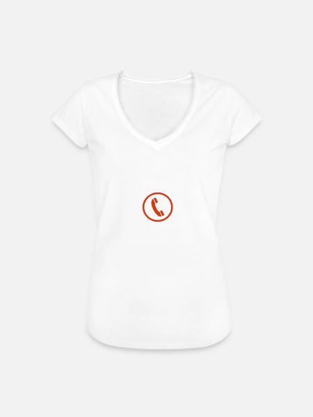 telefonhöhrer - Frauen Vintage T-Shirt - Weiß