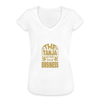 Vorname Tanja - Frauen Vintage T-Shirt - Weiß - Vorne