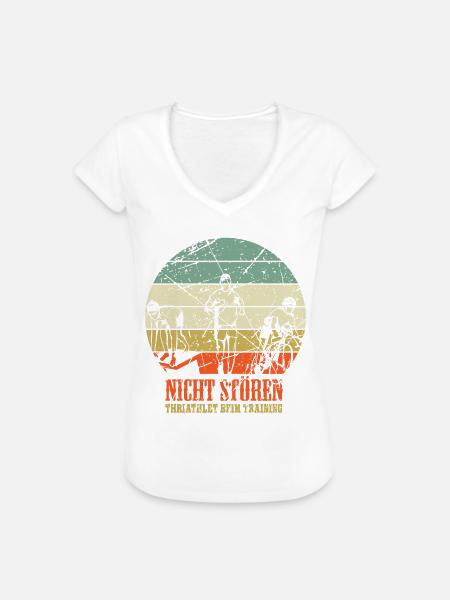 Triathlet Triathlon - Frauen Vintage T-Shirt - Weiß