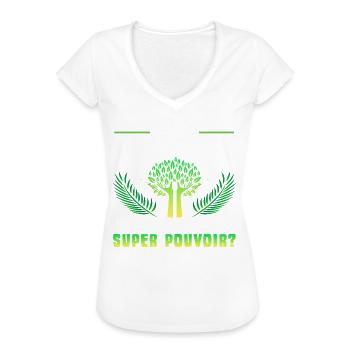 Je suis paysagiste, Humour métier, pouvoir - T-shirt vintage Femme - blanc - Devant