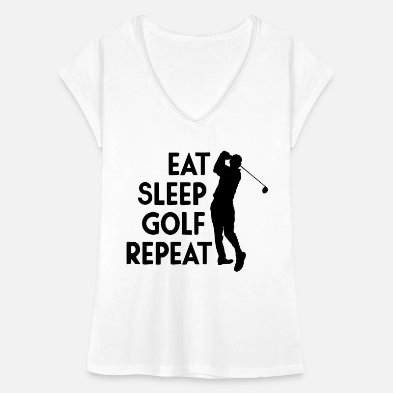 Eat Sleep Golf Repeat Frauen Vintage T-Shirt