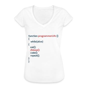Computerprogrammierer Codierer Software Engineers Geschenk - Frauen Vintage T-Shirt - Weiß - Vorne - Danielle (179cm)