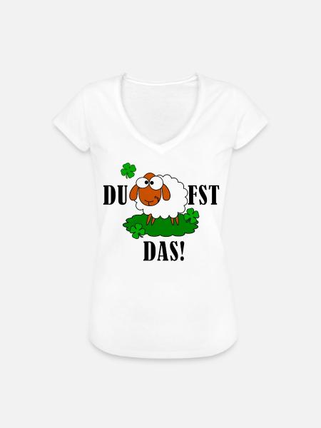 DU SCHAF FST DAS! - Frauen Vintage T-Shirt - Weiß