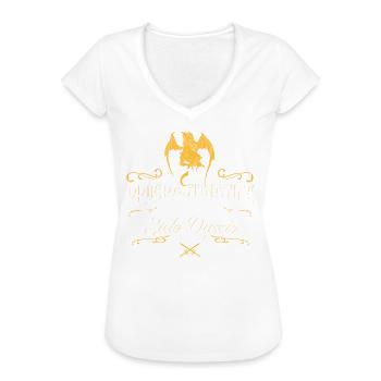 RPG Gamer Side Quest Drache Schwert Roleplay - Frauen Vintage T-Shirt - Weiß - Vorne