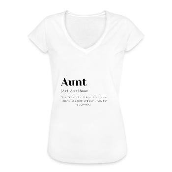 Tante - T-shirt vintage Femme - blanc - Devant - Danielle (179cm)