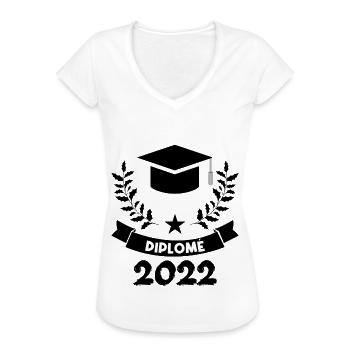 Diplômée 2022 - T-shirt vintage Femme - blanc - Devant - Danielle (179cm)