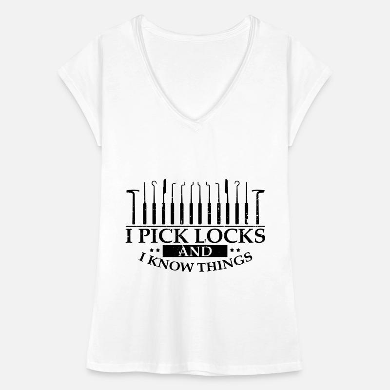 Lockpicking Lock Picking Aufsperrdienst Designs Frauen Vintage T-Shirt