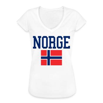 Norvège souvenir de vacances - T-shirt vintage Femme - blanc - Devant - Danielle (179cm)