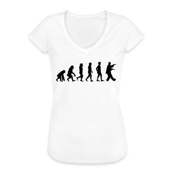 Évolution Tai Chi Taiji Chuan - T-shirt vintage Femme - blanc - Devant - Danielle (179cm)