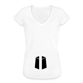 Salz - Pfeffer Partnerlook P64 B - Frauen Vintage T-Shirt - Weiß - Vorne