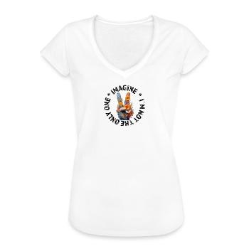 Imagine - Toleranz, Respekt und Frieden - Frauen Vintage T-Shirt - Weiß - Vorne