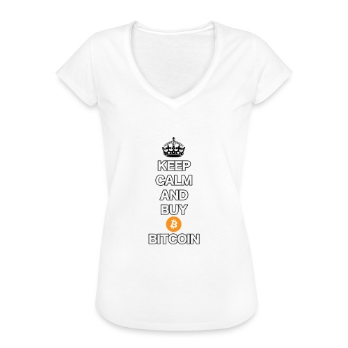 Bitcoin Keep Calm T-Shirt - Frauen Vintage T-Shirt