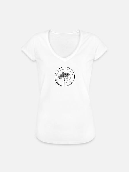 Monstera Plantlover - Frauen Vintage T-Shirt - Weiß
