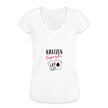 Scratching expert - Women's Vintage T-Shirt - white - Front - Danielle (179cm)