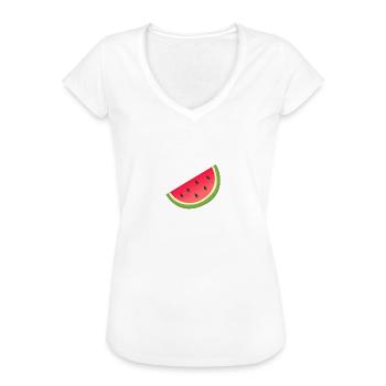 Melone - Frauen Vintage T-Shirt - Weiß - Vorne