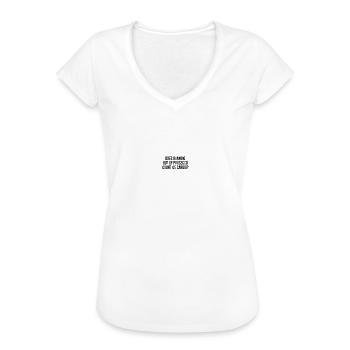 Lustiger Prosecco Fan Wein Anti Workout Exercise Gym - Frauen Vintage T-Shirt - Weiß - Vorne